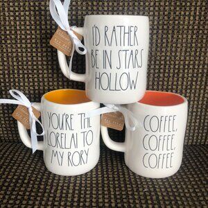 NWT Set of 3 Rae Dunn Artisan Collection by Magenta Gilmore Girls Mugs